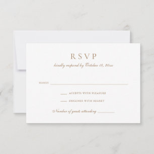 Vintages elegantes, florales Script-Gold-Hochzeit- Einladung