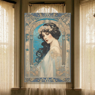 Vintages Elegantes Jugendstil Seidenpapier