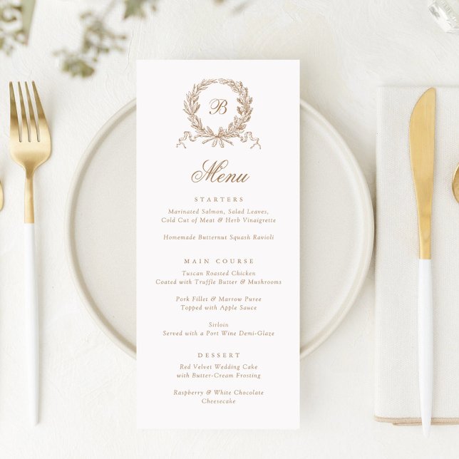 Vintages elegantes Olive Oak Menükarte (Von Creator hochgeladen)