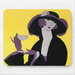 Vintages elegantes Party "Drinking Afternoon Tea" Mousepad