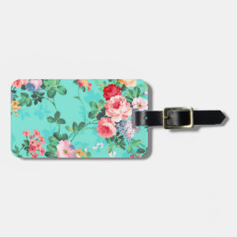 Vintages elegantes rosa rosa Rosenmuster Gepäckanhänger