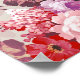 Vintages elegantes rosafarbenes Muster für Lila Ro Poster (Ecke)