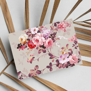 Vintages elegantes rosafarbenes Muster für Lila Ro Postkarte