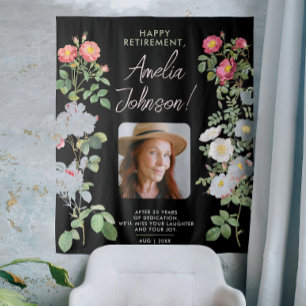 Vintages elegantes Schwarz-Reifen-Beileid Foto Wandteppich