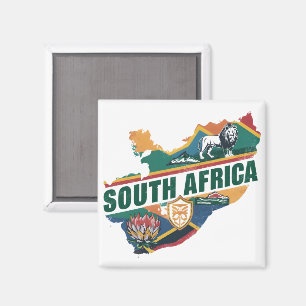 Vintages Elegantes Südafrika Reisen Souvenir Magnet