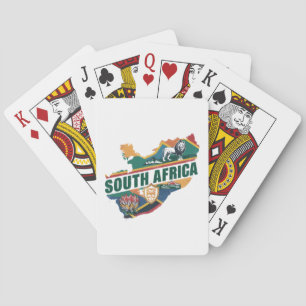 Vintages Elegantes Südafrika Reisen Souvenir Spielkarten
