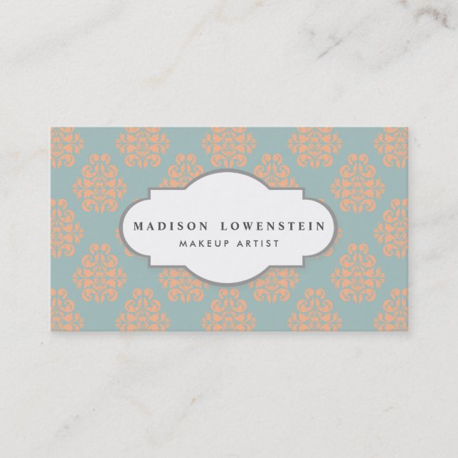 Vintages elegantes visitenkarte (Vorderseite)