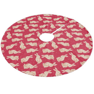 Vintages, elegantes Weihnachtsbaumtier Fleece Weihnachtsbaumdecke