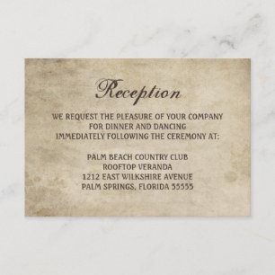 Vintages Eleganz-Band und Spitze-Empfangs-Karte Begleitkarte