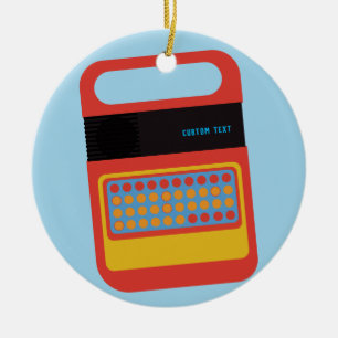 Vintages elektronisches Sprechen und Schreibzeug Keramik Ornament