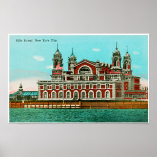 Vintages Ellis Island, New York City Poster
