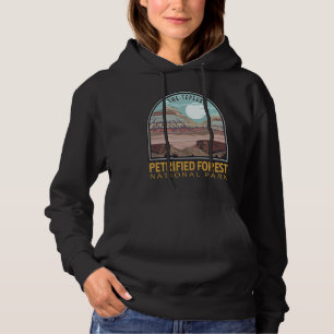 Vintages Emblem des versteinerten Waldnationalpark Hoodie