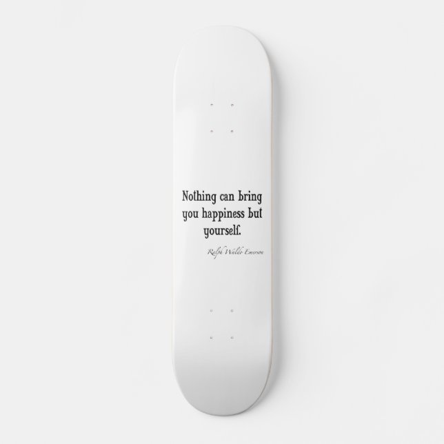 Vintages Emerson-Glück-Inspirational Zitat Skateboard (Vorderseite)