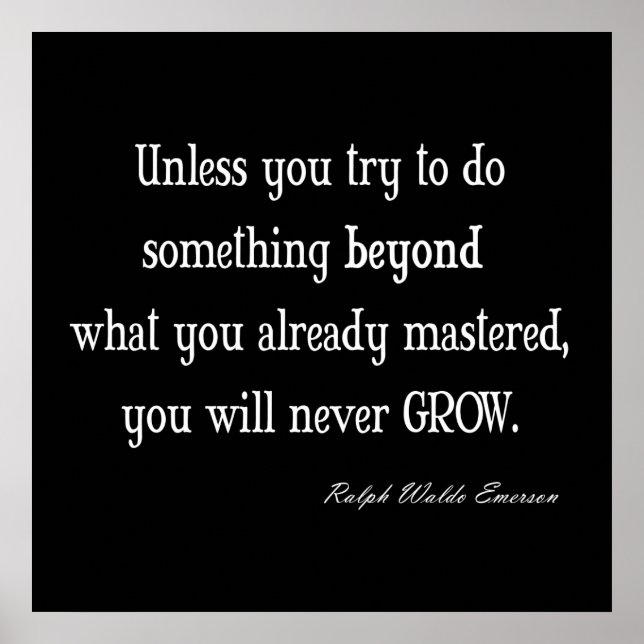 Vintages Emerson Inspiration Wachstum Masterquote  Poster (Vorne)