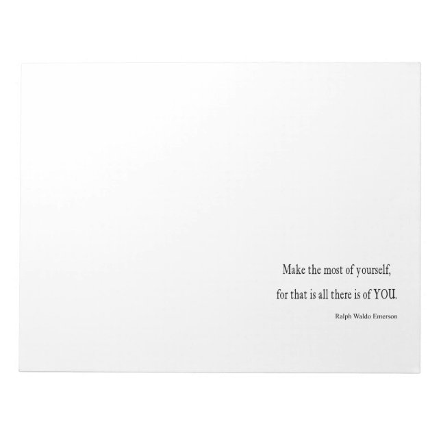 Vintages Emerson Inspiration Zitat - individuell a Notizblock (Vorderseite)