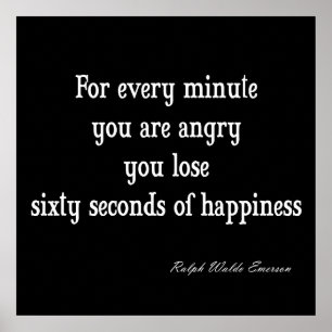 Vintages Emerson Inspirational Happy Zitat Poster