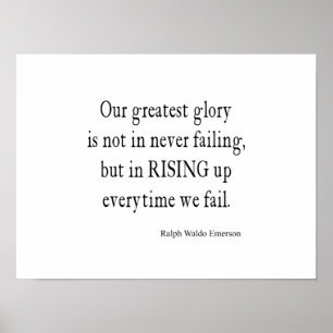 Vintages Emerson Overcoming Failure Zitat Poster