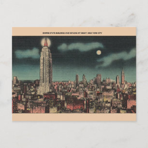 Vintages Empire State Gebäude New York Postcard Postkarte