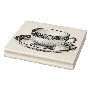 Vintages Englisch Bone China Teacup Gummi Art Brie Gummistempel