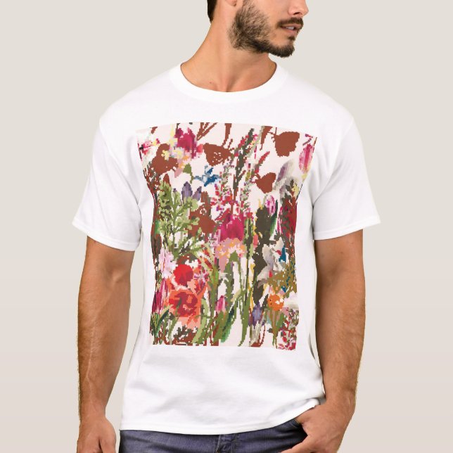 Vintages Ensemble für Pflanze T-Shirt (Vorderseite)