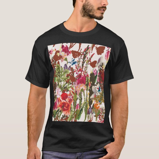 Vintages Ensemble für Pflanze T-Shirt (Vorderseite)