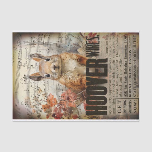 Vintages Ephemera Decoupage Seidenpapier (Vorderseite)