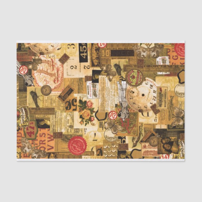 Vintages Ephemerapier Seidenpapier (Vorderseite)