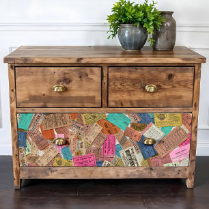 Vintages Ephemere Ticket Decoupage Tissue Paper Seidenpapier