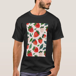 Vintages Erdbeermuster Art T-Shirt