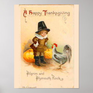Vintages Erntedank-Plakat Poster