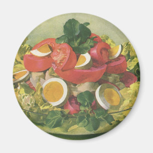 Vintages Essen, Bio, gemischtes, grünes Meshsalat Magnet