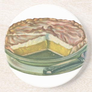 Vintages Essen, Lemon Meringue Pie Dessert Getränkeuntersetzer