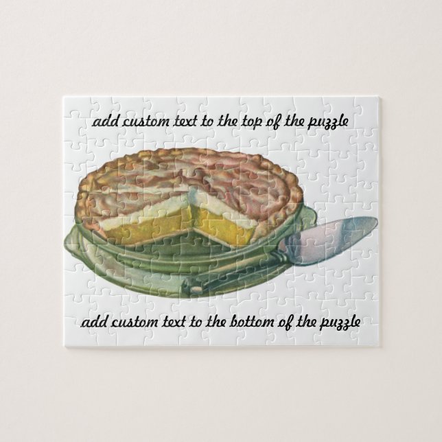 Vintages Essen, Lemon Meringue Pie Dessert Puzzle (Horizontal)