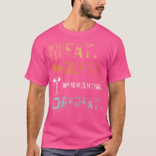 Vintages Essen Schlafen Gewicht Wiederholung Funny T-Shirt