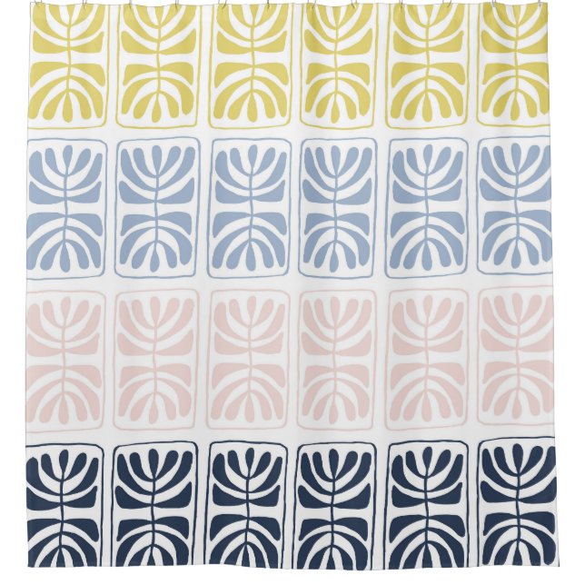 Vintages Ethnic: Nahtloses künstlerisches Design Duschvorhang (Vorderseite)