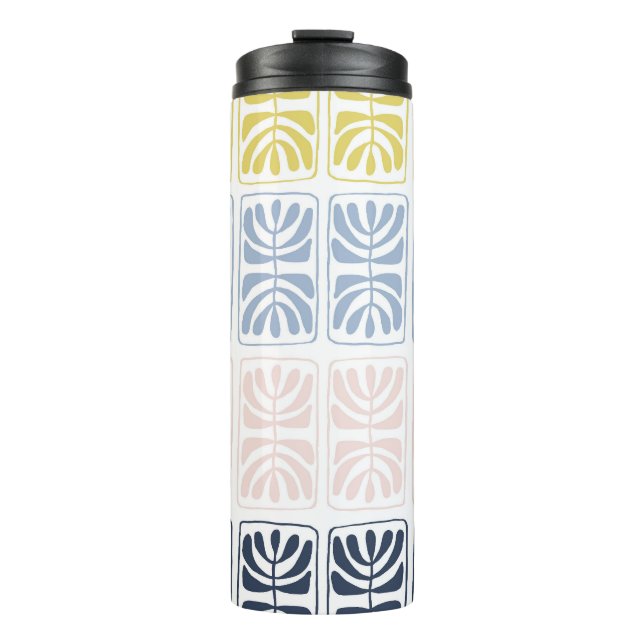 Vintages Ethnic: Nahtloses künstlerisches Design Thermosbecher (Vorderseite)