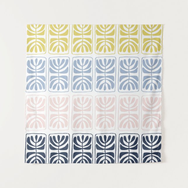 Vintages Ethnic: Nahtloses künstlerisches Design Wandteppich (Vorderseite)