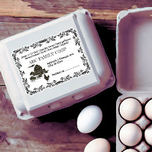 Vintages Etikett für große Eierkarton