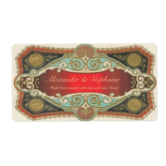 Vintages Etikett für  Weine (Vorne)