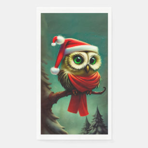 Vintages Eule Niedlich Rustikale Weihnachten Serviette