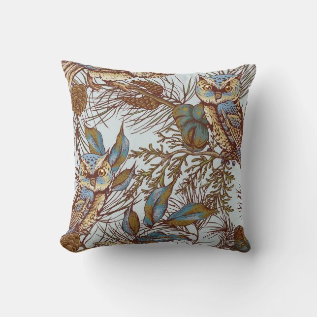 Vintages Eulenente Kissen (Vorderseite)