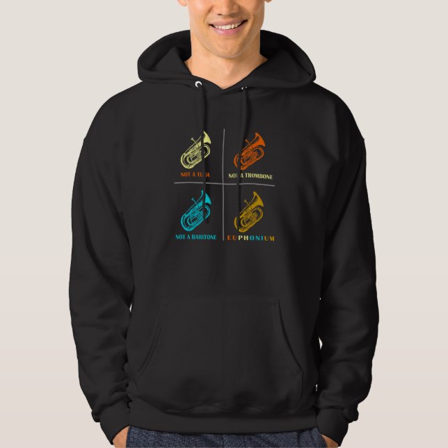 Vintages Euphonium Player-Blasorchester Hoodie (Vorderseite)