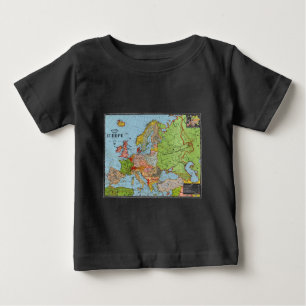 Vintages Europa 20. Jahrhundert - Allgemeine Karte Baby T-shirt