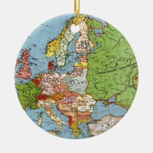 Vintages Europa 20. Jahrhundert - Allgemeine Karte Keramik Ornament