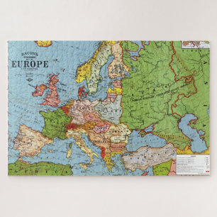 Vintages Europa 20. Jahrhundert Allgemeine Karte Puzzle