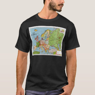 Vintages Europa 20. Jahrhundert - Allgemeine Karte T-Shirt