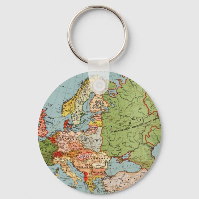 Vintages Europa 20. Jahrhundert Bacons Standardkar Schlüsselanhänger (Vorderseite)