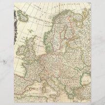 Vintages Europa - alte Kartografie - Geografie