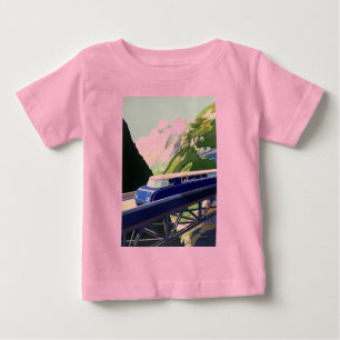 Vintages Europa Bahnreisen Baby T-shirt