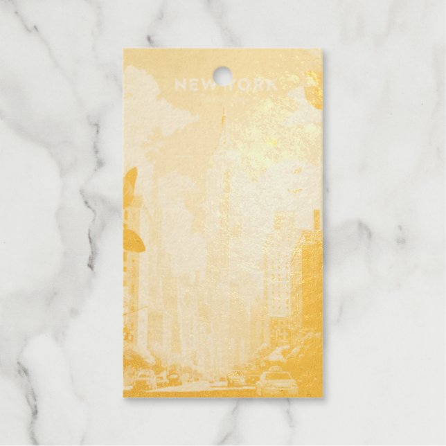 Vintages europäisches Postkarten-Digitalpapier Geschenkanhänger (Vorderseite)